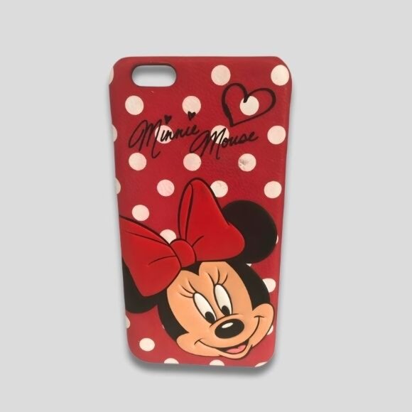 Disney iPhone 6 Plus Minnie Mouse Phone Case D-Tech Snap-On Red/White One Size - Picture 2 of 4